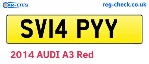SV14PYY are the vehicle registration plates.