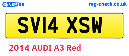 SV14XSW are the vehicle registration plates.