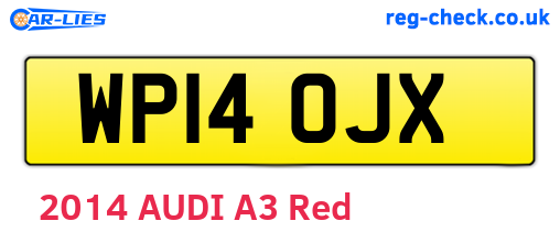 WP14OJX are the vehicle registration plates.