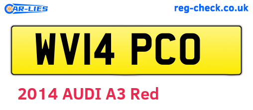 WV14PCO are the vehicle registration plates.