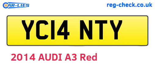 YC14NTY are the vehicle registration plates.