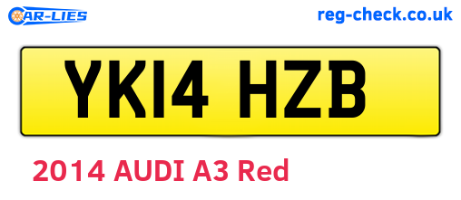 YK14HZB are the vehicle registration plates.