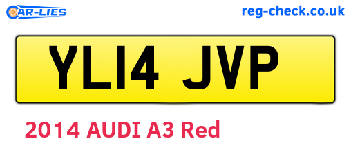 YL14JVP are the vehicle registration plates.