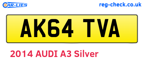 AK64TVA are the vehicle registration plates.