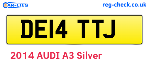DE14TTJ are the vehicle registration plates.
