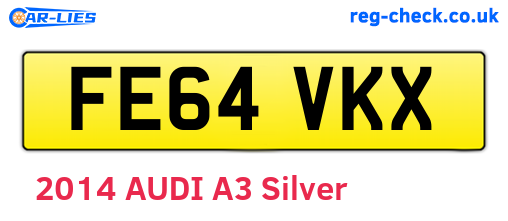 FE64VKX are the vehicle registration plates.
