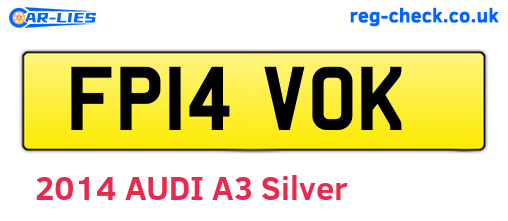 FP14VOK are the vehicle registration plates.