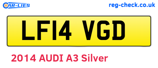 LF14VGD are the vehicle registration plates.