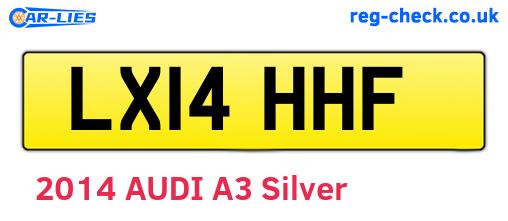 LX14HHF are the vehicle registration plates.