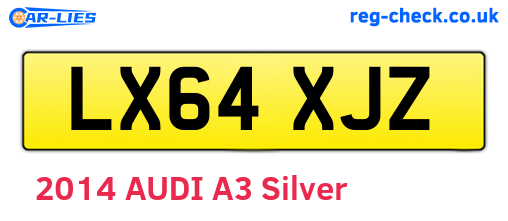 LX64XJZ are the vehicle registration plates.