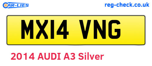 MX14VNG are the vehicle registration plates.