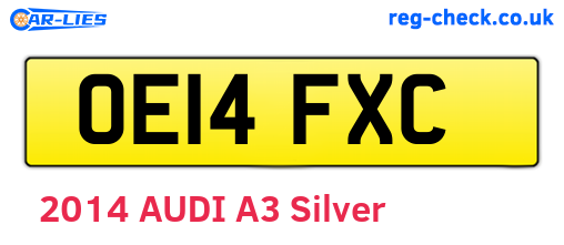 OE14FXC are the vehicle registration plates.