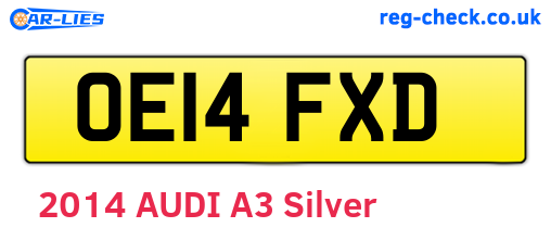 OE14FXD are the vehicle registration plates.
