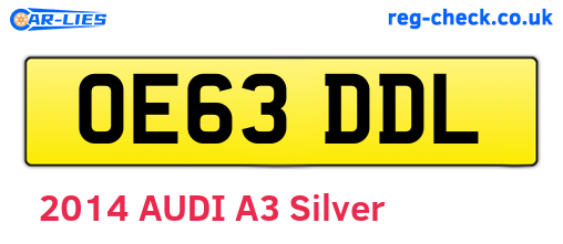 OE63DDL are the vehicle registration plates.