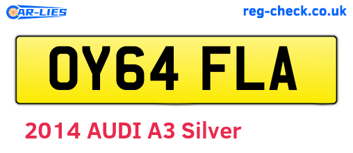 OY64FLA are the vehicle registration plates.