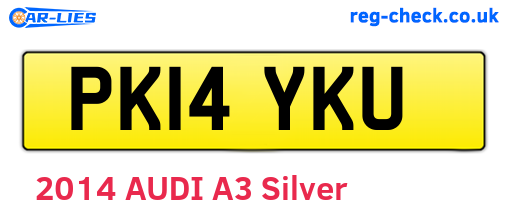 PK14YKU are the vehicle registration plates.