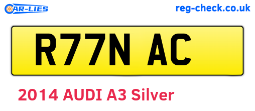 R77NAC are the vehicle registration plates.