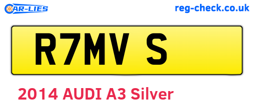 R7MVS are the vehicle registration plates.