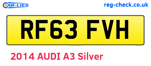 RF63FVH are the vehicle registration plates.