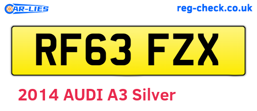 RF63FZX are the vehicle registration plates.