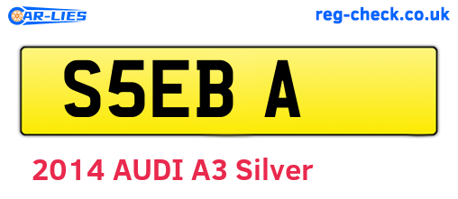 S5EBA are the vehicle registration plates.
