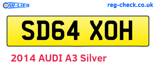 SD64XOH are the vehicle registration plates.