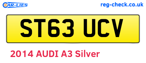 ST63UCV are the vehicle registration plates.
