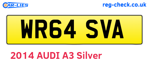 WR64SVA are the vehicle registration plates.