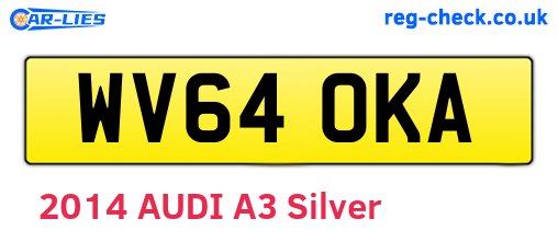 WV64OKA are the vehicle registration plates.
