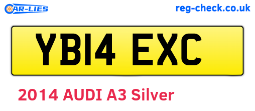 YB14EXC are the vehicle registration plates.