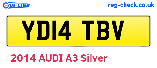 YD14TBV are the vehicle registration plates.