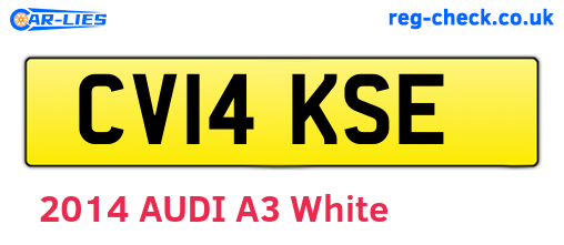 CV14KSE are the vehicle registration plates.