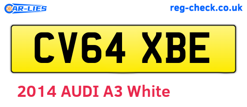 CV64XBE are the vehicle registration plates.