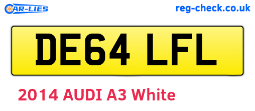 DE64LFL are the vehicle registration plates.