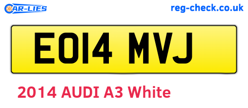 EO14MVJ are the vehicle registration plates.