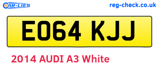 EO64KJJ are the vehicle registration plates.