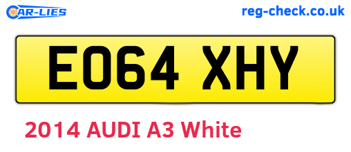 EO64XHY are the vehicle registration plates.