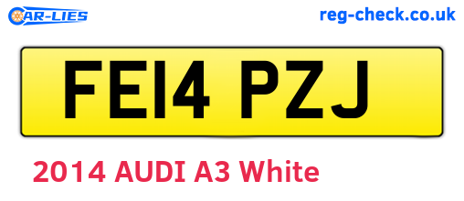FE14PZJ are the vehicle registration plates.
