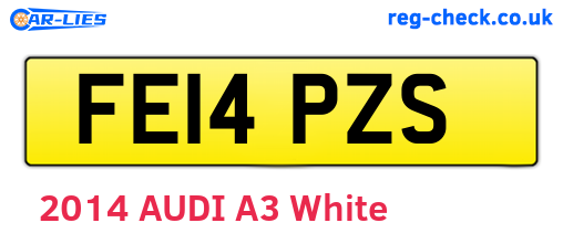 FE14PZS are the vehicle registration plates.