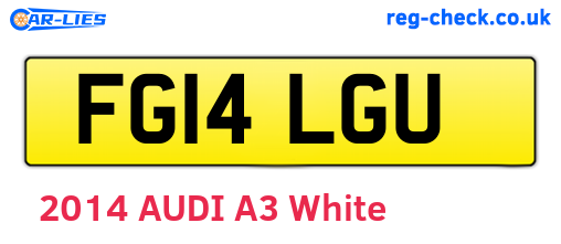 FG14LGU are the vehicle registration plates.