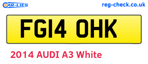 FG14OHK are the vehicle registration plates.