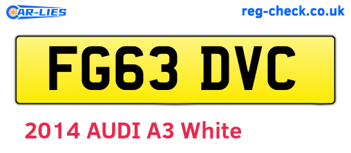 FG63DVC are the vehicle registration plates.