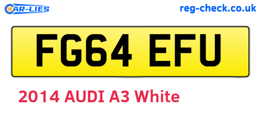 FG64EFU are the vehicle registration plates.