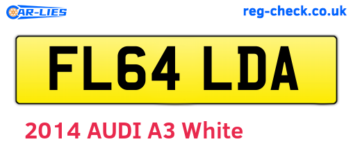 FL64LDA are the vehicle registration plates.
