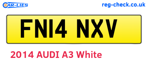 FN14NXV are the vehicle registration plates.
