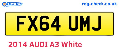 FX64UMJ are the vehicle registration plates.