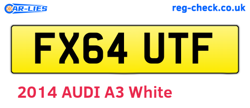 FX64UTF are the vehicle registration plates.
