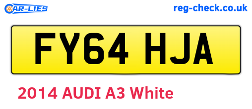 FY64HJA are the vehicle registration plates.