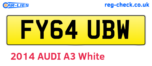 FY64UBW are the vehicle registration plates.