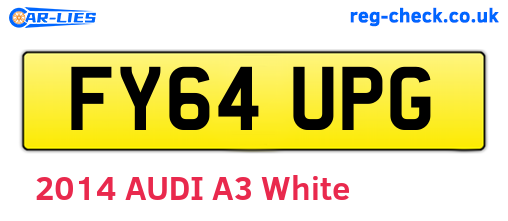 FY64UPG are the vehicle registration plates.